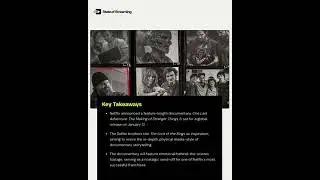 State of Streaming Cliff Notes   Stranger Things documentary