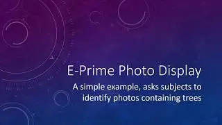 E-Prime 3 Image Sequence Demo
