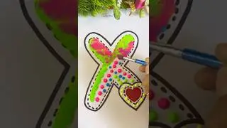 &ldquo;X&rdquo; Names ⁉️ U&rsquo;r Rare #art #satisfying #shorts #trending #name #colormixing #viral #ytshort #drawing