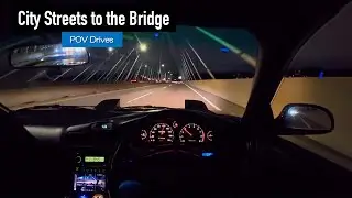 Night POV Drive in my MR2 Turbo &ndash; City Streets to the Bridge