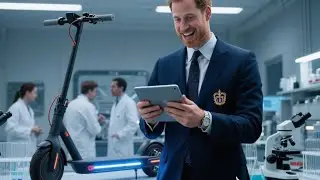 Prince William Checks in with Top Scientists &mdash; Then Surprises Everyone on a Scooter! 👑🛴