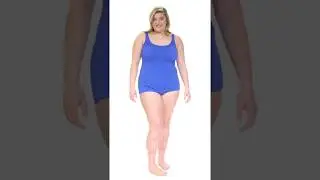 Penbrooke Krinkle Plus Size Sheath Chlorine Resistant One Piece Swimsuit | SwimOutlet.com