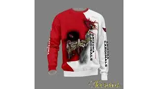 Arizona Cardinals Skeleton in Hat Ugly Christmas Sweater