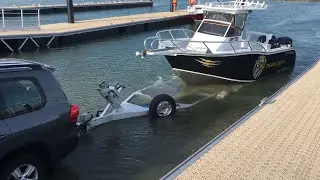 Aluminium Boat Trailer Drive On Setup - Drive on boat trailer with plastic bunks and skids @roxom