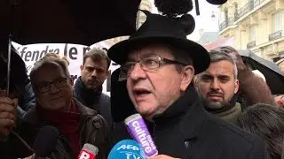 Manifestation devant le S&eacute;nat contre la loi El Khomri