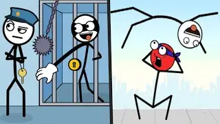 THIEF PUZZLE vs FLIP JUMP - All Levels New UPDATE Satisfying STICKMAN Mobile Gameplay (Android/ios)