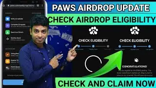 Paws airdrop Check Eligibility | Paws Eligibility check kaise kare | Paws update | @CryptoSanjit