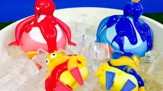 LEARNING COLORS with Ice Bath Paints and the TWIRLYWOOS TOYS!