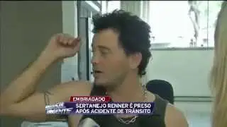 Brasil Urgente - Cantor Renner bate o carro de novo. 26/12/14