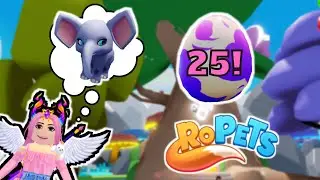 I opened 25 pet eggs in Roblox RoPets! Can I get my dream pets??