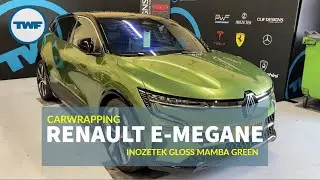 Wrapped Renault E-Megane in Inozetek Mamba Green - Howto carwrap