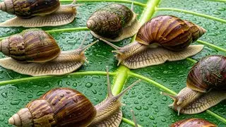 HUGE Backyard Discovery ! We Found Many Beautiful Snails Under the Plants