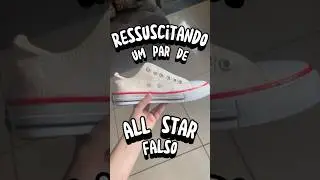 Ressuscitando um par de All Star pt 2 🎨 #artwork #diy #art #pintura #artesanato #allstar #tenis