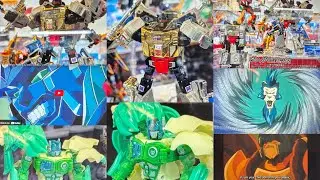 New takara exclusive transformers figures in hand images. Missing link Grimlock, legends lio convoy 