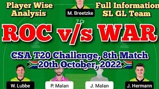 ROC vs WAR Dream11 Prediction | ROC vs WAR Dream11 Team | roc vs war today match | ROC vs WAR TEAM |