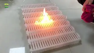 High temperature resistance test of plastic slatted flooring for pigs