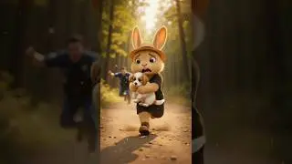 rabbit save in puppy #shorts #aivideo #rabbit #puppy #speedai
