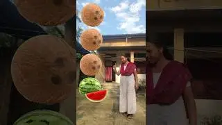 Rounding coconut to Grapes, Mango, lichi & Watermelon -Fruits names magic video