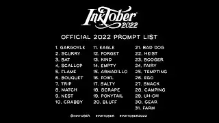 Inktober 2022 time lapse compilation
