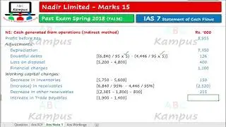 PE Q&A Nadir Limited | ICAP Spring 2018 | IAS 7 (FA136)