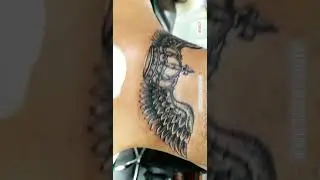 Back Of Neck Tattoo - Crown With Wings Tattoo - Tattoo design for men - Neck Tattoo
