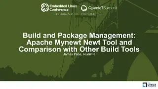 Build and Package Management: Apache Mynewt Newt Tool Comparison - James Pace, Runtime