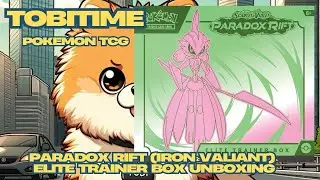 Pok&eacute;mon TCG Paradox Rift Elite Trainer Box (Iron Valiant) Unboxing