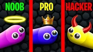 NOOB vs PRO vs HACKER in SLITHER.IO!