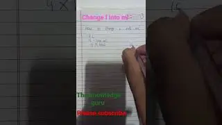 how to change l into ml ... simple and easy