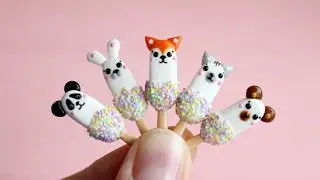 Мороженое для кукол в виде зверюшек. Miniature sweet animals ice cream. Polymer clay. Tutorial. DIY.
