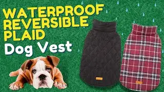 Kuoser Waterproof Reversible Plaid Dog Vest