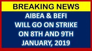 Bank Strike Latest News - Strike on 8th & 9th Jan 2019