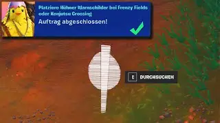 Platziere H&uuml;hner Warnschilder bei Frenzy Fields oder Kenjutsu Crossing (Fortnite Freaky Fr&uuml;hling)