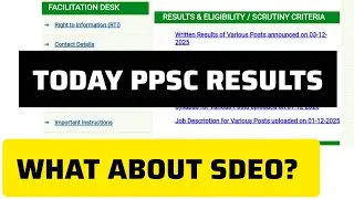 PPSC Latest Update Today | Various Results | SDEO PERA Status | Right Write Institute | M. Imran