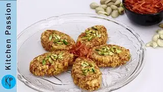 Gajar Kalakand Recipe By Kitchen Passion | Carrot Sweet Recipe | Qalaqand