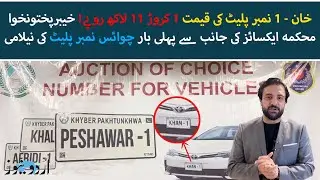 KP's First Choice Number Plate Auction | 'Afridi 1' and 'Khan 1' Number Plates Sold for Millions