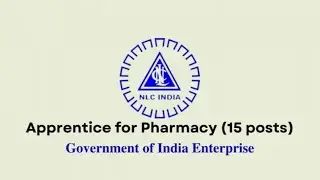 Central Government Pharmacist Requirement 2022 # at NLC india Limited company