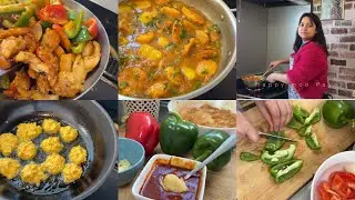 দুপুরে আজ বানালাম নিরামিষ এক পদ…ছোলার ডালের বড়ার ঝোল…সাথে ঝাল ঝাল চিলি চিকেন 