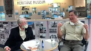 Andrew Yuen from the San Diego Fish and Wildlife Service talks with Harry Orgovan
