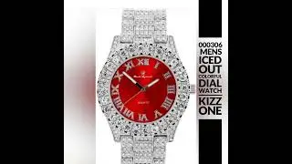 000306 &nbsp;Mens Iced Out Colorful Dial Watch