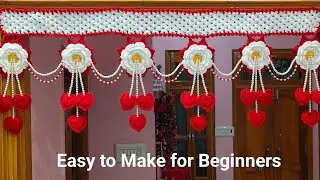 Designer Toran 💫 Crochet Door Hanging Toran Tutorial 🥰 Easy Design/Bandhanwar/Gate parda 