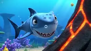 Baby Shark Volcano Adventure! 🚀 Red Lava Dance #shorts #shortsforkids #babyshark