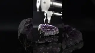 ASMR Cracking an Amethyst Geode! #shorts
