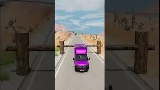 Машины против ловушки с бревном #beamngdrive #crashdrive #beamng