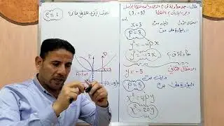 مثال حول النقطة التي يمر بها دليل القطع المكافئ