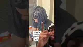 He Dyes His Locs BLUE 🔥 #shorts #locs