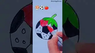 🍄⚽🍅satisfying #shorts #viral #artwork #colurful #painting #trending #shortsfeed