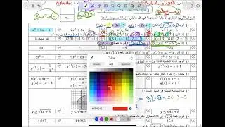 حل اختبار باب (العلاقات والدوال العكسية والجذرية) رياضيات ثاني ثانوي