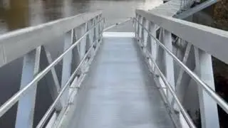 Allentown Waterfront Floating Dock and Kayak Boat Launch on the Lehigh River