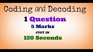 Coding Decoding | REASONING TRICKS |